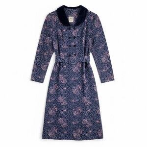 Laura Ashley Navy and Pink Floral Dress